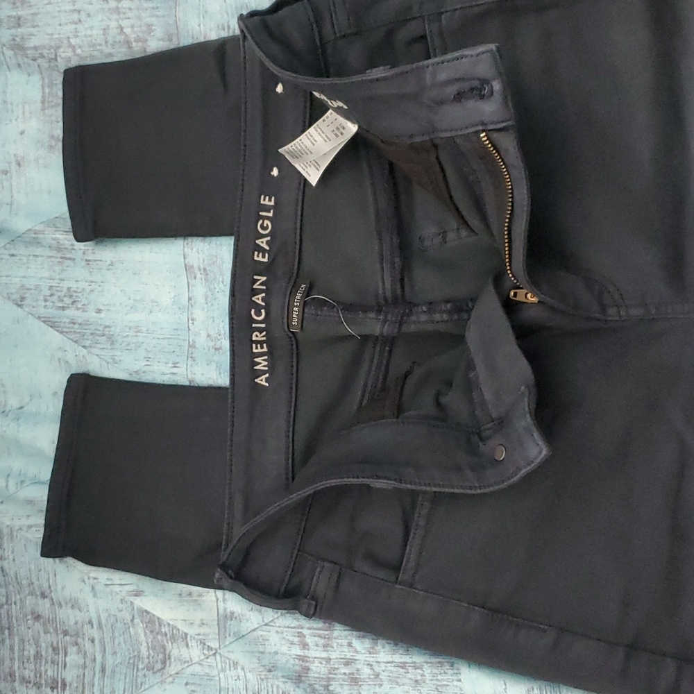 AE Denim/Navy H-Rise Jeggings XLong Length